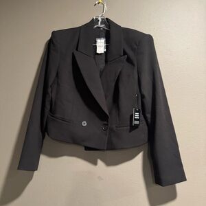 Express Double Breasted Cropped Blazer  Size Large